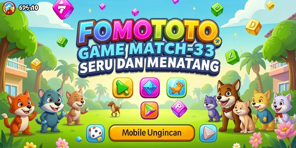 Gameplay FOMOTOTO menampilkan tantangan seru dalam mencocokkan objek.