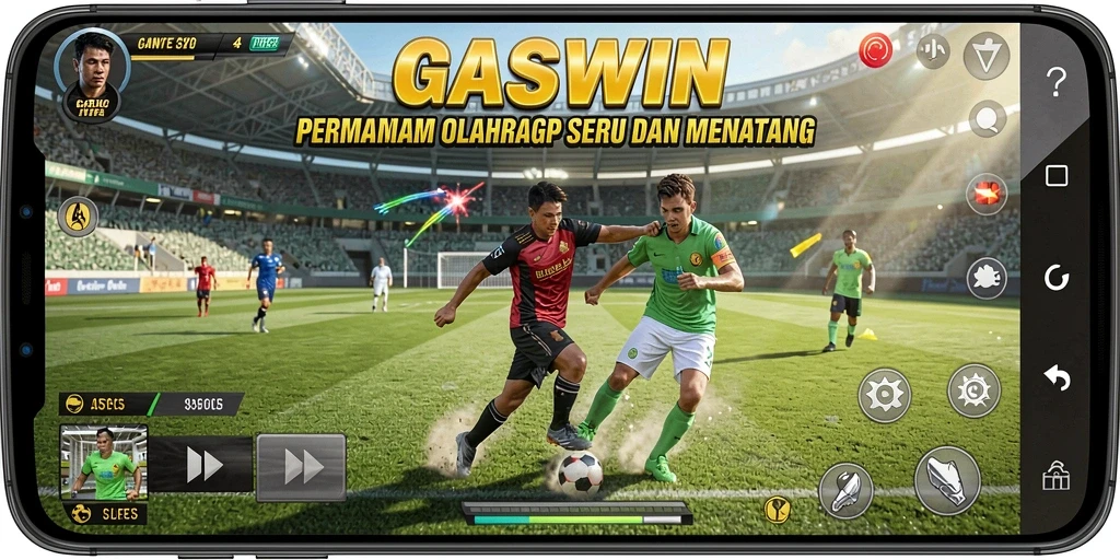 Menampilkan gameplay GASWIN yang menantang dalam olahraga.