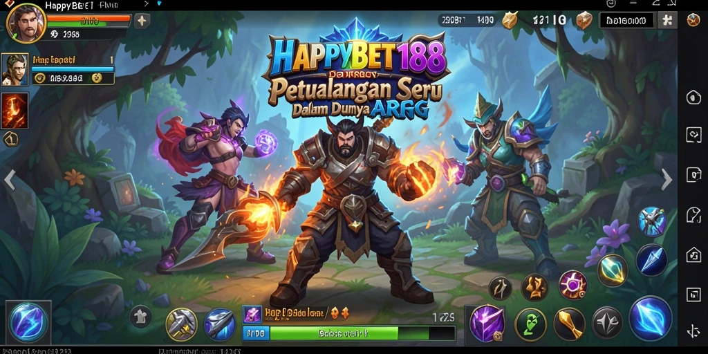 Tampilan aksi seru dalam gameplay ARPG Happybet188.