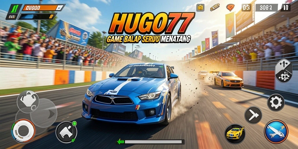Tampilan gameplay HUGO77 yang menegangkan dan penuh aksi.