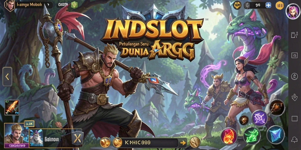 Tangkapan layar permainan INDSLOT menampilkan aksi mendebarkan dalam petualangan ARPG.