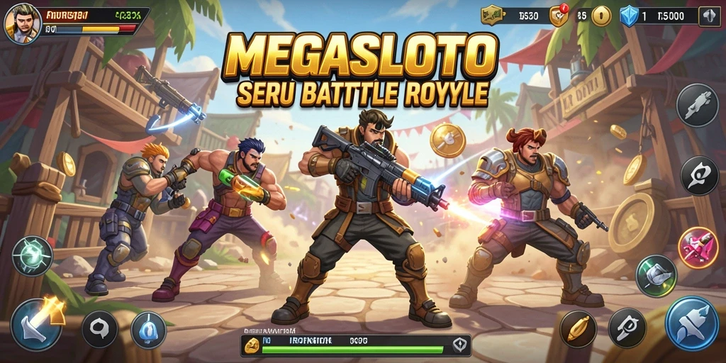 Gameplay seru di arena pertarungan MEGASLOTO.
