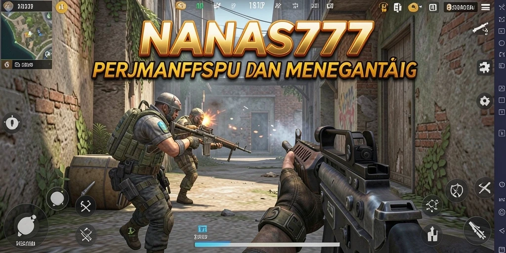Screenshot gameplay NANAS777 menampilkan aksi tembak-menembak yang seru.