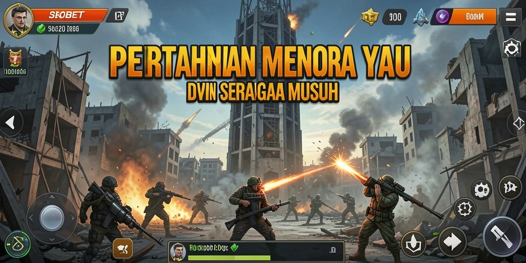 Screenshot menampilkan aksi seru dalam game Tower Defense SBOBET.