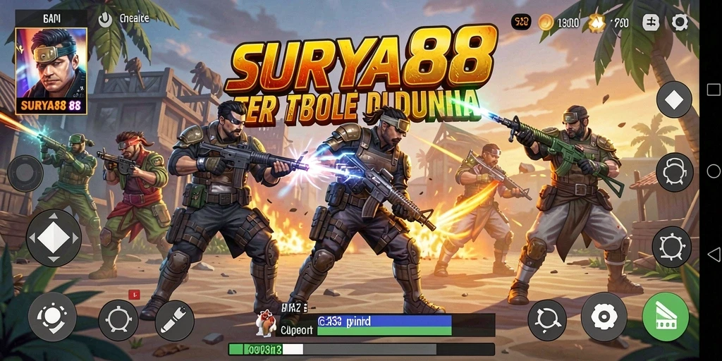 Gambaran gameplay seru Battle Royale di SURYA88.