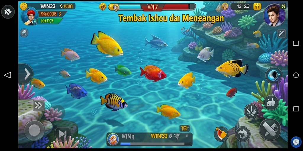 Tangkapan layar gameplay WIN33 menampilkan keseruan menembak ikan dengan grafis yang menawan.